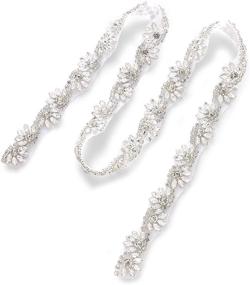 img 4 attached to 💎 Wedding Dress Belt Embellishment: Rhinestone Applique