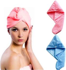 img 4 attached to Absorbent Shower Buttons Anti Frizz Off（Pink