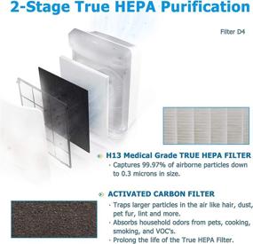 img 2 attached to 🔍 Flintar D480 H13 True HEPA Replacement Filter D4 - Compatible with Winix D480 Air Purifier - H13 Grade True HEPA + 4 Activated Carbon Filters - D4 Filter - Item No. 1712-0100-00