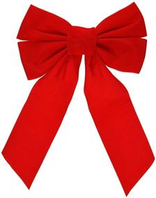 img 3 attached to 🎄 Red Velvet Christmas Wreath Bow Set of 10 - 9x13 inch - Ideal for Garland, Large Gifts, Parties - Indoor/Outdoor Christmas Decorations