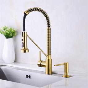 img 3 attached to 🧼 Premium Soap Dispenser for Kitchen Sink - Built-in Liquid Dish Dispenser with Brushed Gold Finish