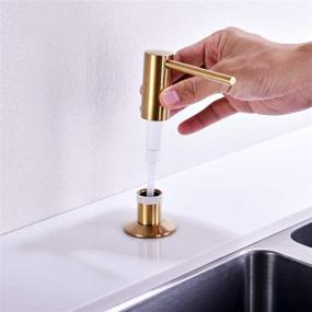 img 1 attached to 🧼 Premium Soap Dispenser for Kitchen Sink - Built-in Liquid Dish Dispenser with Brushed Gold Finish