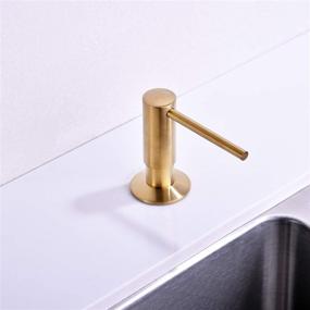 img 4 attached to 🧼 Premium Soap Dispenser for Kitchen Sink - Built-in Liquid Dish Dispenser with Brushed Gold Finish