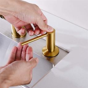 img 2 attached to 🧼 Premium Soap Dispenser for Kitchen Sink - Built-in Liquid Dish Dispenser with Brushed Gold Finish