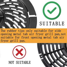 img 2 attached to 8 Pcs Air Fryer Rubber Bumpers - Replacement Rubber Tips for Power XL Air Fryer Crisper Plate & Grill Pan - Silicon Rubbers - Air Fryer Replacement Parts