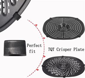 img 1 attached to 8 Pcs Air Fryer Rubber Bumpers - Replacement Rubber Tips for Power XL Air Fryer Crisper Plate & Grill Pan - Silicon Rubbers - Air Fryer Replacement Parts