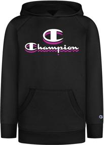 img 4 attached to 👚 Champion Heritage Sweatshirt Raspberry: Stylish Sweatshirts for Girls