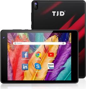 img 4 attached to 📱 7-дюймовый планшет на Android, сертифицированный Google Android 10, 32 ГБ памяти, четырехъядерный процессор, HD IPS-дисплей, двойная камера, Wi-Fi, Bluetooth - TJD (черный и красный)