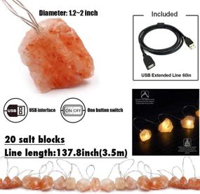 img 1 attached to 🧚 Himalayan Salt Lamp Fairy Lights: Vibrant Indoor Decor for Bedroom, Meditation, and Office