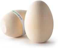 🥚 4.25 inch wooden goose eggs for easter egg hunt, crafts, and decorations - craftpartsdirect.com - pack of 2 logo