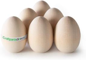 img 3 attached to 🥚 4.25 inch Wooden Goose Eggs for Easter Egg Hunt, Crafts, and Decorations - CraftpartsDirect.com - Pack of 2