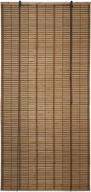 🪟 aleko bbl36x72br light brown bamboo roman window blinds - 36 x 72 inches, wooden roll up design with light filtering shades and privacy drape logo