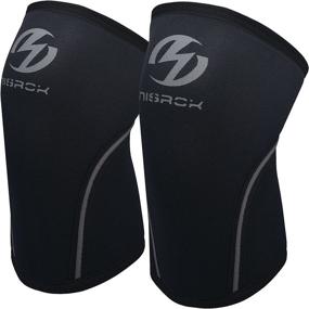 img 4 attached to 💪 7mm Neoprene Knee Sleeves - Optimal Support for Cross Training, Weightlifting, Powerlifting & More