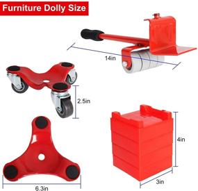 img 3 attached to Enhanced Capacity Furniture Casters Tri Dolly Dollies for Effortless Mobility