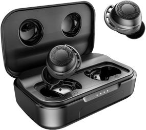 img 4 attached to AMINY U-Air6 Wireless Earbuds Bluetooth - IPX8 Waterproof Sport Bluetooth Earphones with 100Hrs Playtime, Touch Control, Built-in Mic - In-ear Wireless Headphones