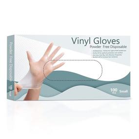 img 4 attached to Latex-Free Vinyl Disposable Gloves, Small Size, Comfortable and Powder-Free