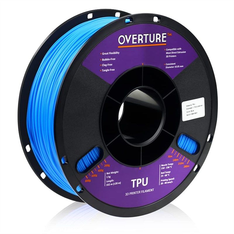 Overture TPU 3D Printer Filament 1.75mm