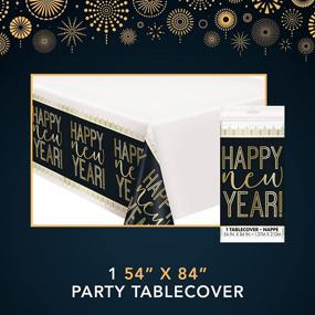 img 1 attached to 🎉 Exclusive Roaring New Year's Celebration Bundle: Party Dinnerware Set, Tablecloth, Luncheon & Beverage Napkins, Disposable Dinner Plates - NYE Supplies for an Unforgettable Event