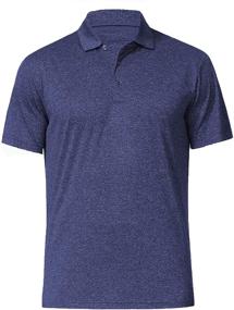 img 4 attached to Performance Men's Golf Polo Shirt with Quick-Dry Technology