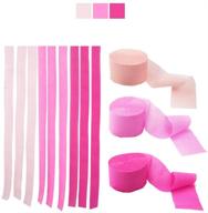 🎉 vibrant pink crepe paper streamers - 216ft long, 1.77in wide, ideal for party decorations, birthdays, gatherings, and holidays logo