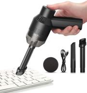 🔍 [enhanced] honkyob mini cordless vacuum for keyboards - rechargeable desk cleaner for dust, hair, crumbs, eraser scrap, cigarette ash - ideal for laptop, car, pet house - includes keyboard puller logo