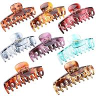 🦋 large 4-inch hair clips with 8 vibrant colors - durable acrylic hair clamps for women with strong hold - ideal butterfly hair clip for thick hair logo