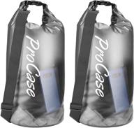 🌊 procase floating waterproof dry bag 2-pack 20-liter clear, lightweight roll top waterproof gear sack backpack for kayaking, boating, fishing, rafting, hiking, swimming, travel, camping, beach logo