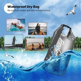 img 1 attached to 🌊 ProCase Floating Waterproof Dry Bag 2-Pack 20-Liter Clear, Lightweight Roll Top Waterproof Gear Sack Backpack for Kayaking, Boating, Fishing, Rafting, Hiking, Swimming, Travel, Camping, Beach