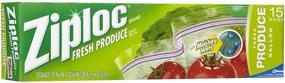 img 1 attached to Ziploc Fresh Produce Bag-15 ct: Convenient Storage Solution for Your Fresh Produce