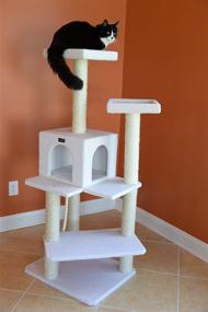 img 1 attached to 🐱 Ivory Armarkat B5701 57-Inch Cat Tree: Ideal for Your Feline's Play and Rest