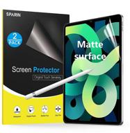 📱 sparin [2 pack] papersmooth matte screen protector for ipad air 4 (10.9 inch) - compatible with apple pencil, no glare, high sensitivity logo