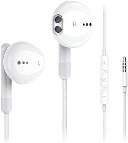 img 4 attached to 🎧 Kimwood Wired Earbuds with Microphone - HiFi Stereo, Powerful Bass, and Crystal Clear Audio - Compatible with iPhone, iPad, Android Phones, MP3, Laptop, Computer and more