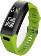 заменяемые ремешки garmin vivosmart hr - bossblue мягкий силиконовый ремешок (зеленый, размер m) для часов garmin vivosmart hr. логотип