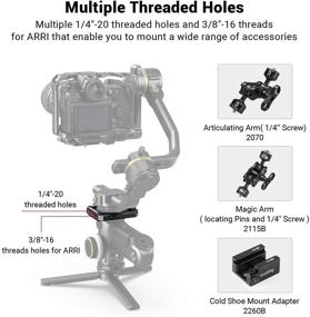 img 2 attached to SmallRig Mounting Clamp 2853: Perfect 🔧 Attachment for ZHIYUN Crane 3S Handheld Stabilizer