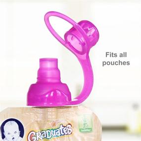 img 1 attached to ChooMee SoftSip Food Pouch Caps, 4 Vibrant Colors 🍼 + White Case, Spill Prevention and Mouth Protection for Kids