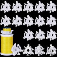 🧵 clear thread clips holder tool - 50 pieces sewing bobbin small clips, bobbin holders sewing tool accessory logo