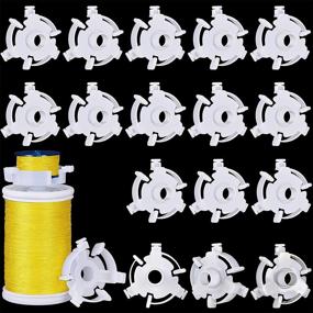 img 4 attached to 🧵 Clear Thread Clips Holder Tool - 50 Pieces Sewing Bobbin Small Clips, Bobbin Holders Sewing Tool Accessory