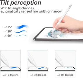 img 2 attached to 🖊️ High Precision Stylus Pen for iPad Pencil with No Lag, Tilt, Palm Rejection, Magnetic Function - Compatible with iPad 6th Gen, iPad Mini 5th Gen, iPad Air 3rd Gen, iPad Pro (11/12.9”), 2018-2020