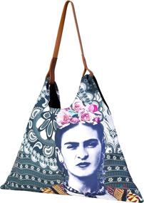 img 4 attached to 👜 Akitai Mandala Printed Triangle Shoulder Women's Handbags & Wallets: Stylish Accessories with a Touch of Exquisite Artistry