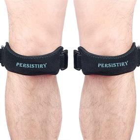 img 4 attached to 🏋️ PERSISTIRY Patella Band Knee Brace 2-Pack: Effective Pain Relief and Support Wraps for Sports, Running, and Basketball