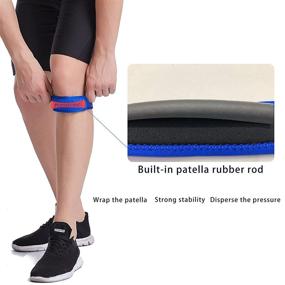 img 1 attached to 🏋️ PERSISTIRY Patella Band Knee Brace 2-Pack: Effective Pain Relief and Support Wraps for Sports, Running, and Basketball