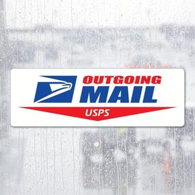 img 4 attached to 📬 Почтовая виниловая этикетка USPS - AllWeather (набор из 2 шт.) Выходной знак почты Логотип офиса наклейка на машину