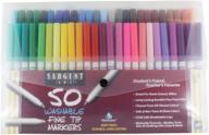 🎨 sargent art 50-count fine tip washable marker packs: vibrant colors and long-lasting performance logo