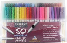 img 1 attached to 🎨 Sargent Art 50-Count Fine Tip Washable Marker Packs: Vibrant Colors and Long-Lasting Performance