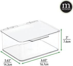 img 1 attached to 🍱 mDesign Stackable Kitchen Pantry/Refrigerator Food Storage Container - Clear, BPA Free, Small Size