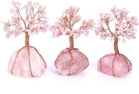 img 1 attached to 🌹 Natural Rose Quartz Money Tree – Feng Shui Wealth Ornament with Healing Crystals: Enhance Prosperity Energy, Tree of Life Tumbled Stones, Crystal Quartz Office & Living Room Table Decoration for Good Luck, Health, and Wealth – Ideal Figurine Gift