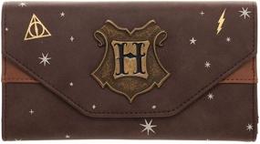 img 3 attached to Harry Potter Hogwarts Crest Tri-Fold Wallet: Stylish Faux Leather Standard Design