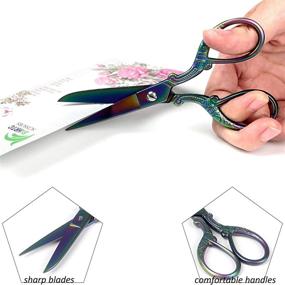 img 2 attached to BIHRTC Sewing Scissors Set - 5 Inch Sewing Scissors and 3.6 Inch Small Embroidery Scissors: Stainless Steel Craft Tools for Crafting, Needlework, and DIY