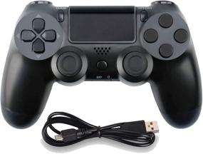 img 4 attached to 🎮 Molgegk Wireless Controller PS4 Replacement Part Gamepad Joystick +Dual Vibration & Charging Cable - Black