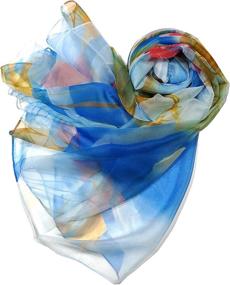 img 2 attached to 🌷 Stunning Shanlin Flower Floral Scarves: Vibrant Yellow Tulip Prints for Women's Fashion Accessories